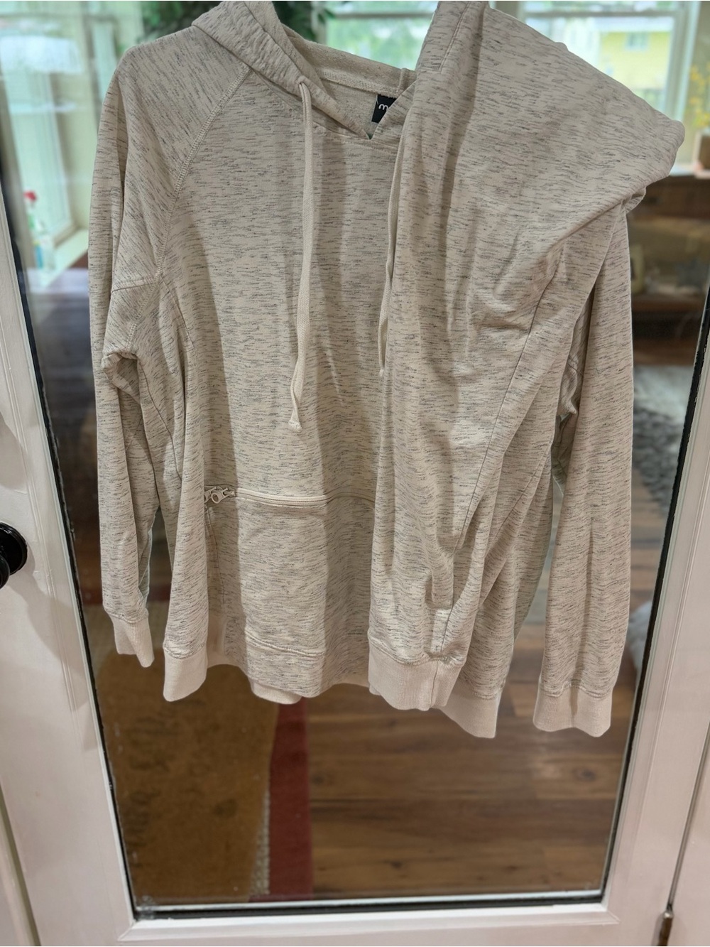 Mono B Cream 2 pc set. Heather Hoodie /Leggings Size Medium - Picture 3 of 12